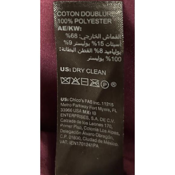 White House Black Market Plum Persion Faux Fur Coat, Size SP - Picture 7 of 7